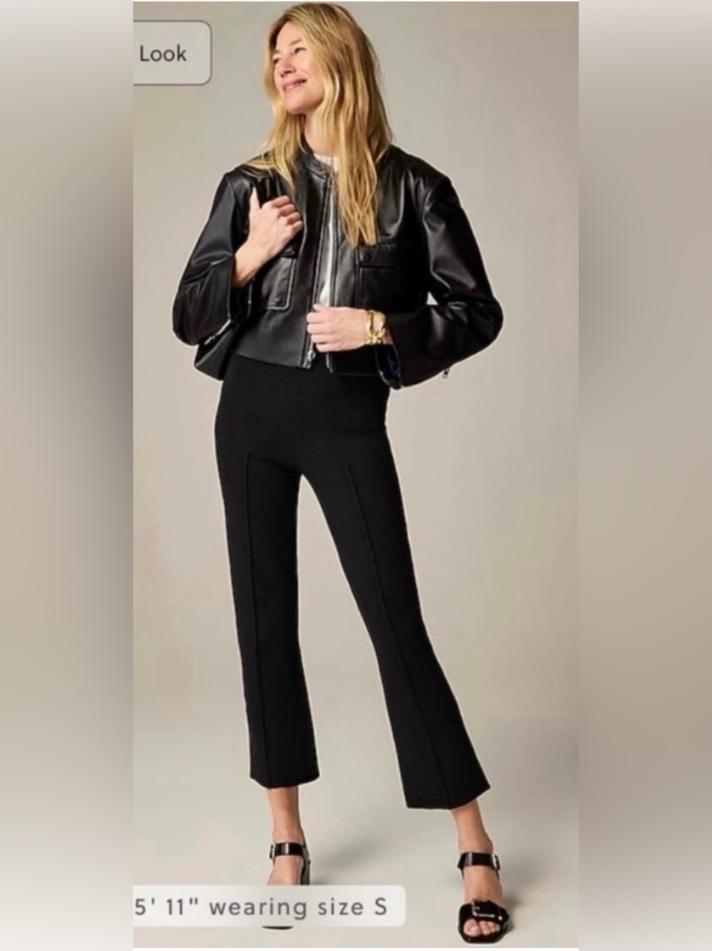 J.Crew Tall Delaney kickout sweater pant in black